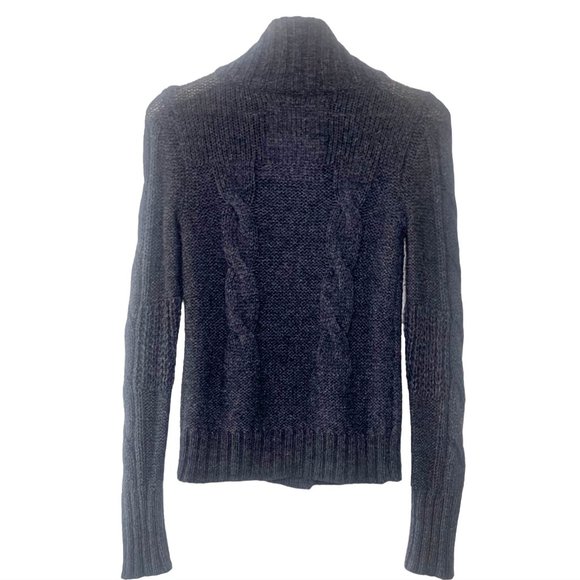 American Eagle Cable Knit Chunky Wool Blend Cardigan - Picture 4 of 12